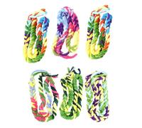 CVUTOVO 6Pcs Bird Climbing Swing Hamster Suspension Bridge Colorful Cotton Rope for Parrots Hamsters Animals Durable Safe Climbing Accessories
