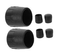 CVUTOVO 6pcs Black Rubber Mic Stand Foot Caps for 25mm Pipe Diameter Round Microphone Leg Covers Professional Instrument Accessories for Mic Arm Stands