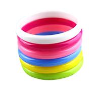 CVUTOVO 6pcs Candy Color Plastic Bangle Bracelets for Teens and Adults Fun Party Favors Fashionable Wrist Bands DIY Jewelry Accessories
