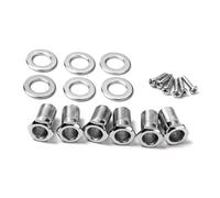 CVUTOVO 6pcs Electric Guitar Tuning Pegs Set 3r3l Chrome Sealed Machine Heads for Right and Left Hand Guitar Threaded Bushings Compatible