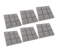 CVUTOVO 6pcs Noise Reduction Wall Panel Acoustic Absorption Panel Soundproofing Plate Grey Rubber Cotton Creative Design Diminish Echoes Soundproof for Home Theaters Cover A Large Area