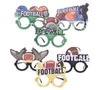 CVUTOVO 6pcs Novelty Football Style Glasses Lightweight Party Props for Sports Events Accessories for Themed Parties Festivals and Role Plays Unique Design for Attention Grabbing Moments