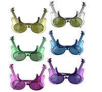 CVUTOVO 6pcs Novelty Guitar Design Party Glasses Lightweight Funny Eyewear for Music Festivals Birthday Celebrations Creative Costume Props for Masquerade and Dance Events Random Color