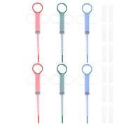 CVUTOVO 6pcs Pet Medicine Pusher, Small Animal Pill Dispenser with Soft Tip, Tablet Syringes for Safe Tablet Giving, Food Feeding, Small Animal Use