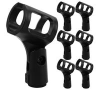 CVUTOVO 7pcs Microphone Clip - 29-32mm Wireless Radio Microphone Holder Clamp With Adjustable Angle - Mic Stand Clip Mount For Office Stage Event Podcast