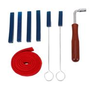 CVUTOVO 8 Pcs Professional Piano Tuning Kit with Metal Hammer and Sponge Sound Mutes Wooden Handle Lever Tools for Beginners and Occasional Tuners Adjusting Treble and Temperament