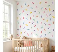 CVUTOVO 8 Sheets Colorful Confetti Wall Stickers Removable Waterproof PVC Decorative Decals for Kids Bedroom Nursery Living Room DIY Wall Decoration