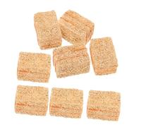 CVUTOVO 8Pcs Miniature Hay Bale Farm Scene Decor Realistic Straw Stack Ornament for Dollhouse Micro Garden Scenery Faux Hayrick for Harvest Display