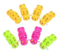CVUTOVO 8Pcs Random Color Wind Up Caterpillar for Educational Clockwork Plaything for Boys and Fun Party Bag Stuffers Engaging Cartoon Design Random Color