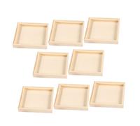 CVUTOVO 8pcs Wooden Tray Unfinished Wood Sorting Trays for Portable Design for Easy Storage Professional Flatness for Jigsaw Connection for Family Bonding Activities