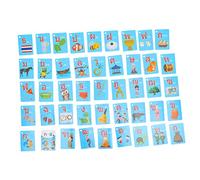 CVUTOVO 90Pcs Thai Language Flash Cards for Thick Vocabulary Cards for Learning Colors Shapes and Words Portable Educational for Home and School Use