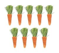 CVUTOVO 9pcs Rabbit Chew for Small Animals Carrot and Grass Teeth Grinding Sticks to Reduce Loneliness and Prevent Furniture Damage, Teething Pet Cage Accessories