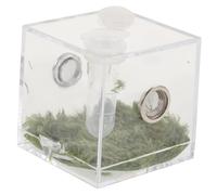CVUTOVO Acrylic Breeding Box for Jumping Spiders Lightweight Insect Habitat Case with Feeding Port Versatile Enclosure for Small Reptiles and Insects for Crickets and Snails