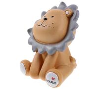 CVUTOVO Adorable Resin Lion Coin Bank for Large Brown Cartoon Piggy Money Box Decorative Savings Jar for Boys and Birthday Nursery