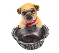 CVUTOVO Animal-shaped Resin Ashtray Dog Design Desktop Holder Waterproof Decorative Ashtray for Indoor Home Office Use Quirky Unique Tabletop Smoking Accessory