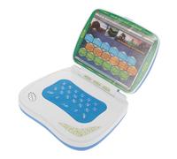 CVUTOVO Arabic Learning Machine Laptop for Kids Toddlers, 18-level Mini Foldable Touch Educational Toy, Blue Early Learning Computer for Children