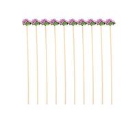 CVUTOVO Aromatherapy Rattan Vines and Diffuser Sticks Set, 10pcs Purple Flower Rattans for Home Fragrance, Natural Scent Diffuser Tool for Indoor Aromatherapy
