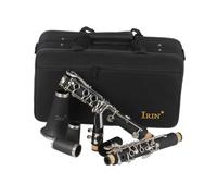CVUTOVO B Flat Clarinet for Beginners Lightweight Bakelite Material with Metal and Cloth Components Suitable for Student Practice and Entry-level Performance