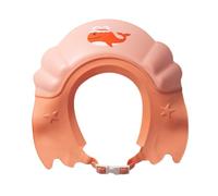 CVUTOVO Baby Bath Hat and Shower Visor for Toddlers, Adjustable Pink Whale Design, Reflux Prevention Hair Washing Shield for Boys and Girls’ Eye and Ear Protection During Bathing