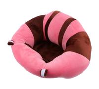 CVUTOVO Baby Sit Support Sofa Cushion Infant Sofa Chair for Toddlers Soft Plush Crystal Fabric Pink or Brown 45cm Diameter Lightweight 0.68kg Comfortable Sitting Support