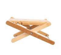 CVUTOVO Bamboo Footstool for Pedicure Adjustable Folding Footrest for Comfortable Foot Support for Manicure Massage and Shower Use and Practical Design