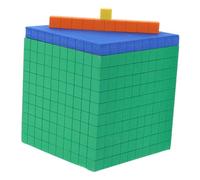 CVUTOVO Base Ten Blocks Foam Math Manipulatives for Learning Materials Decimal Educational for Kindergarten Math Teaching Safe Soft Foam Counting Cubes