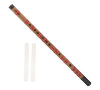 CVUTOVO Beginner Chinese Bamboo Flute D Key with Membrane Traditional Purple Bamboo Material Student Musical Instrument for Folk Music and Wind Instrument Practice