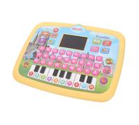 CVUTOVO Bilingual Spanish Learning Tablet for Preschoolers Interactive Abc Spelling and Pronunciation Teaching Musical Educational Device for Boy Girl Portable Language Learning Pad