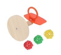 CVUTOVO Bird Educating Mini Basketball Stand for Parrots and Pet Birds Safe Chew Training Game for Mental Development Random Color Fun Interactive Intelligence Random Color