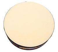 CVUTOVO Black Lambskin Ocean Drum for Beginners and Professionals with Smooth Surface and Wave Sound Effect, round Wooden Frame Musical Instrument for New Year and Christmas