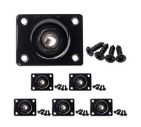CVUTOVO Black Metal Rectangular Jack Plate for Electric Guitar Bass Output Socket with Compact Design and Pure Sound Quality for Daily Practice and Recording Systems