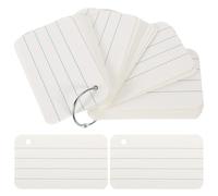 CVUTOVO Blank English Word Memory Cards for Study, 100 Pack Paper Flash Cards with Lined Surface and Sturdy Kraft Material, for Classroom Learning and Vocabulary Practice