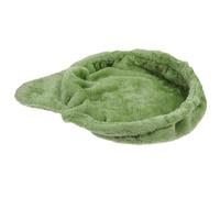 CVUTOVO Cat Tree Hammock Bed 30cm Soft Plush Replacement Attachment with Green Spoon-shape Design Pet Cat Perch Bed Suitable for Indoor Kitten Climbing Frame