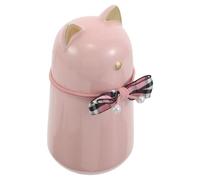 CVUTOVO Ceramic Cat Shaped Pet Urn for Ashes Pink with Bow Elegant Design Delicate Appearance Easy Relocation Safe Storage Pet Keepsake Box for Home Display Random Color