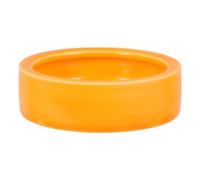 CVUTOVO Ceramics Leopard Gecko Feeding Bowl for Reptiles and Shrimp, round Non-escape Food Basin with Floating Place for Fish Tank, Delicate Smooth Surface and High Brightness