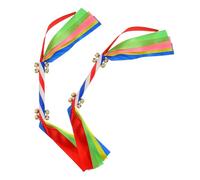 CVUTOVO Cheerleader Pom Poms Shakers for Children, 2Pcs Colorful Ribbon Handheld Cheering Props Supporting Your Team and Rousing The Crowd for Performance and College Competition