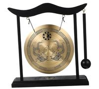 CVUTOVO Chinese Gong Mallet Feng Shui Ornament Vintage Style Home Decor Traditional Musical Instrument
