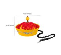 CVUTOVO Chinese Oriental Emperor Hat with Ponytail Cosplay Prop for Adults Colorfast Traditional Drama Headwear for Stage Performance Costume Parties and Cultural Role Play