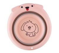 CVUTOVO Collapsible Folding Wash Basin for Baby with Cartoon Shape Eco-Friendly Plastic Baby Washbasin Convenient to Carry for Travel and Home Use