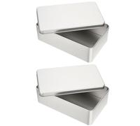 CVUTOVO Cookie box 2pcs plain tinplate storage boxes with practical features, lightweight and easy access, ideal for baking snacks, tiramisu, and party use