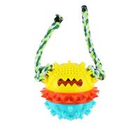 CVUTOVO Creative Bite-resistant Dog Teeth Cleaning for Puppies Fun Chew Plaything with Gums Massage for Healthy Teeth Interactive Pet to Reduce Boredom and Remove Tartar Yellow and Blue