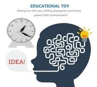 CVUTOVO Creative Learn to Tell Clock Model Non-linked Two-hand Teaching for Students Φ Educational Prop for Classroom and Home Use Random Color