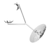 CVUTOVO Crystal Ball Display Stand Diamond Plate Metal Holder Silver Sphere Display Base for Gemstones Minerals Rock and Crystal Decor