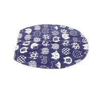 CVUTOVO Curtain for Self Cleaning Cat Litter Box, Reduces Cat Litter Bounce, Stops Odors from The Box Self Cleaning - Touch Fastener Cartoon Pet Privacy Door Cover 12.6x11.8in