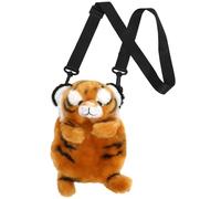 CVUTOVO Cute Plush Tiger Crossbody Bag for Women, Soft and Fluffy Plush Material with Adjustable Length Strap, for Halloween and Birthday Gifts