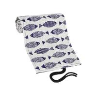 CVUTOVO Cute Rolling Pencil Holder 48 Slot Canvas Pencil Roll Wrap Cotton Linen Blend Sketching Organiser Portable Case for Drawing