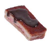 CVUTOVO Decorative Fake Steak Realistic Artificial Food Prop for Restaurant Decoration Photography and Dollhouse Detail Lifelike Simulation Block Model with Appetizing Sauce Design