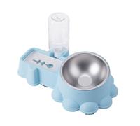 CVUTOVO Decorative Feeding Bowl Adorable Dog Feeder Multi-function Cat Feeder Detachable Design Stainless Steel Plastic Easy to Clean for Rabbit and Cat