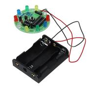CVUTOVO DIY Electric Circuit Kit of Draw Wheel with LED Lights for Soldering Practice Interactive Small Bulb Model for Games and Activities Hands Assembly Experience