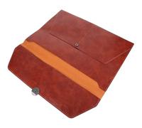 CVUTOVO Document Folder Lightweight A4 with Large Capacity Leather Portable Office File Holder Brown Business File Bag for Contracts and Bills for Home and Office Document Protection